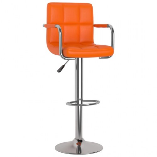Barstole 2 stk. i kunstlæder - orange