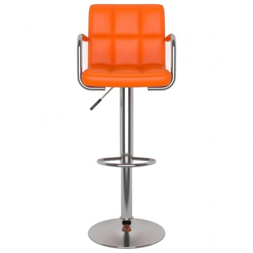 Barstole 2 stk. i kunstlæder - orange