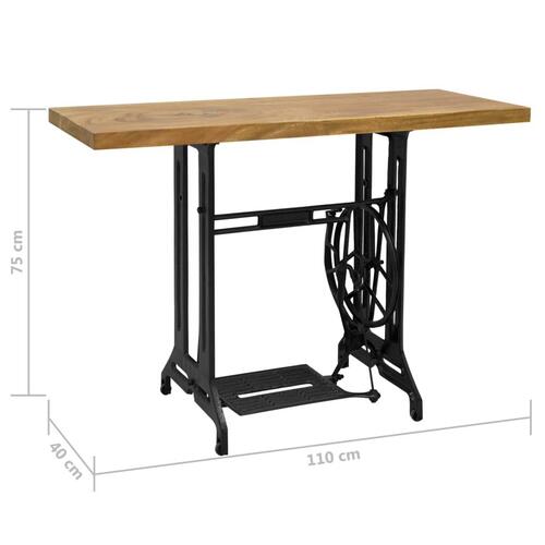Konsolbord med symaskinebase 110 x 40 x 75 cm