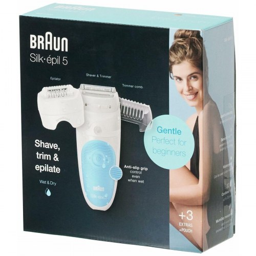 Braun Silk-épil 5-605 Power epilator - Wet & Dry, hvid