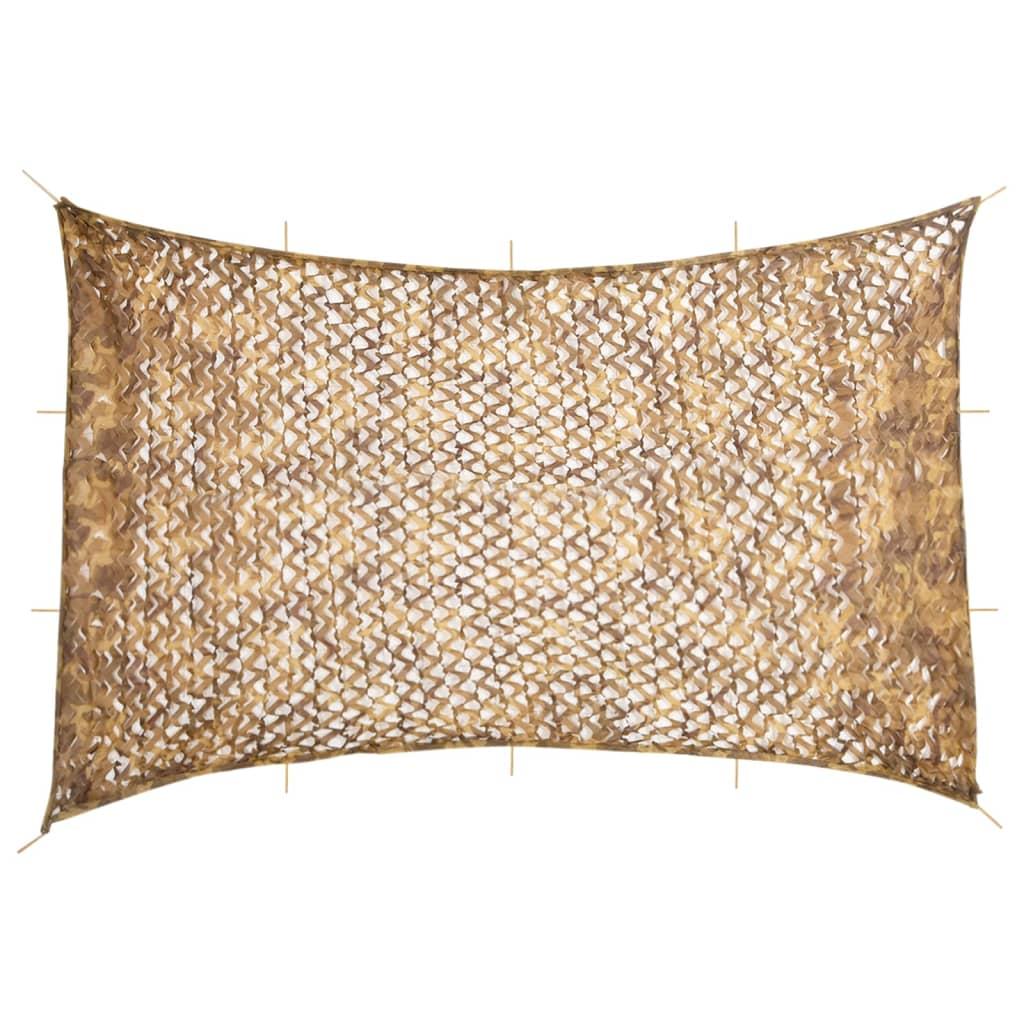 Camouflagenet 833 × 609 cm med opbevaringspose - sandfarvet