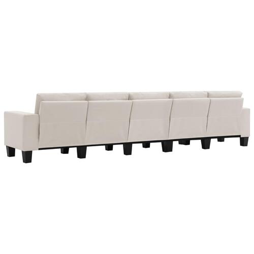 5-personers sofa stof cremefarvet