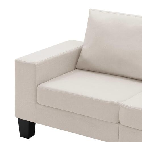 5-personers sofa stof cremefarvet
