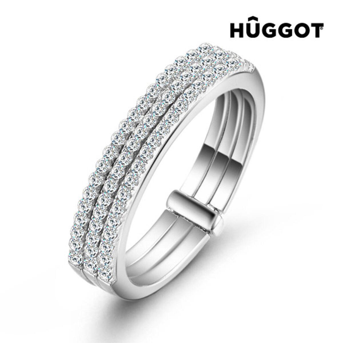 Hûggot Three ring i 925 sterlingsølv med zirkoner - 17,5 mm