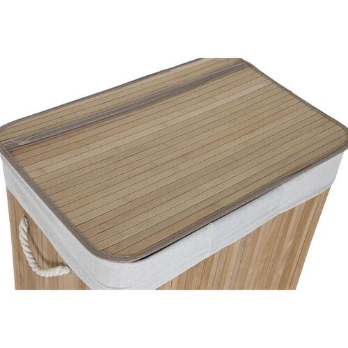 Vasketøjskurv Home ESPRIT Hvid Natur Bambus 140 L 60 x 40 x 60 cm