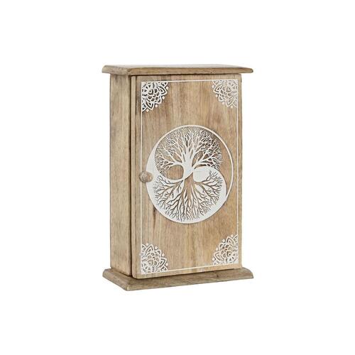 Nøgleskab Home ESPRIT Hvid Natur 18 x 7,5 x 28 cm