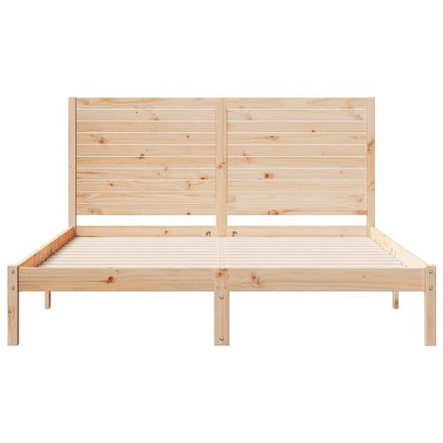 Ekstra lang sengeramme uden madras 140x220 cm massivt træ