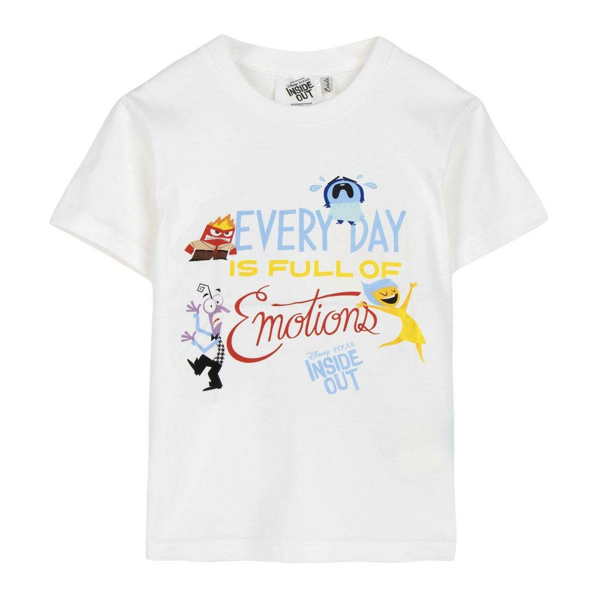 Børne Kortærmet T-shirt Pixar Hvid 8 år