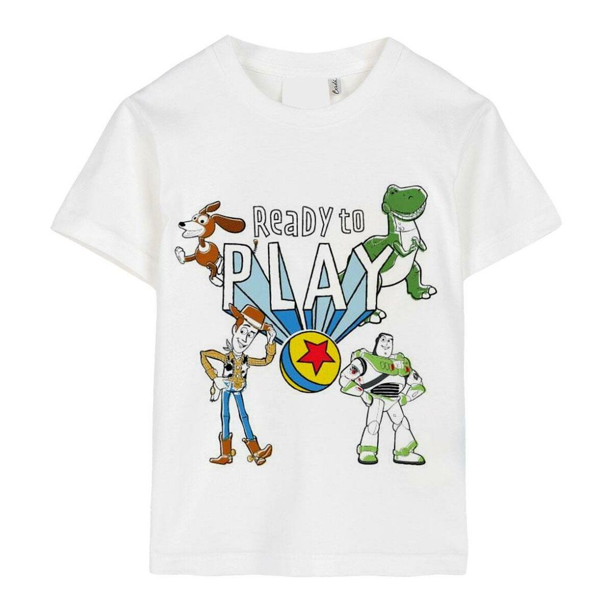 Børne Kortærmet T-shirt Toy Story Hvid 4 år