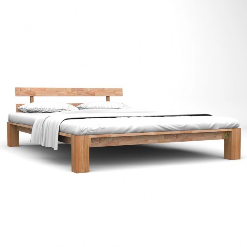 Sengestel massivt egetræ 160 x 200 cm