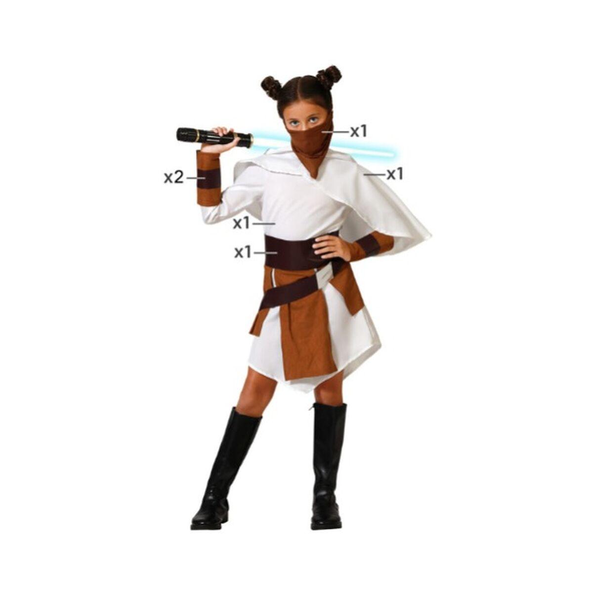 Kostume Til Børn Hvid Kjole Med Kappe Bælte