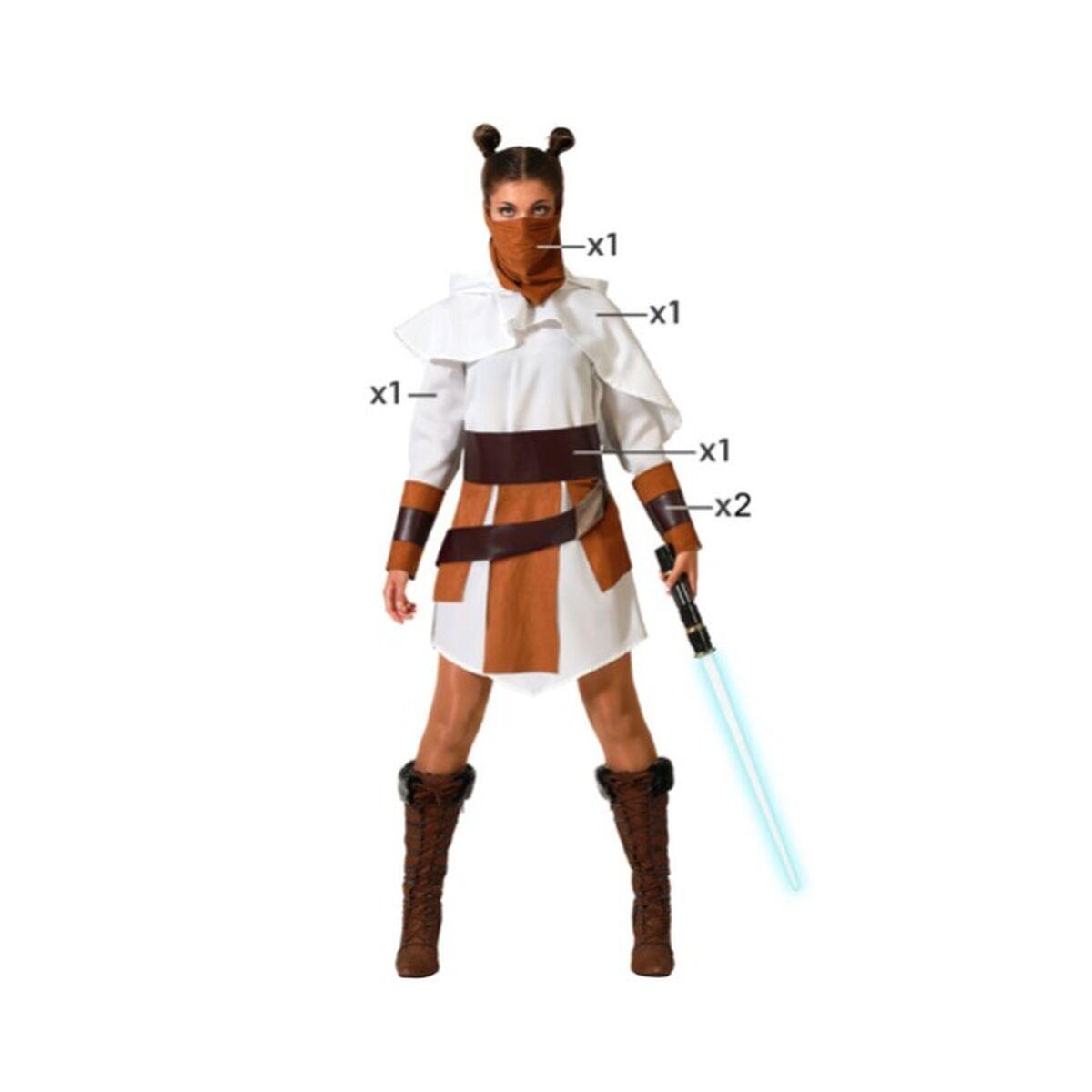 Kostume Til Voksne Hvid Kjole Kappe Bælte