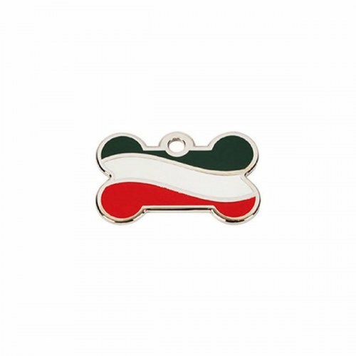Hundeskilt til halsbånd Imarc - Italia, multifarvet ben, aluminium