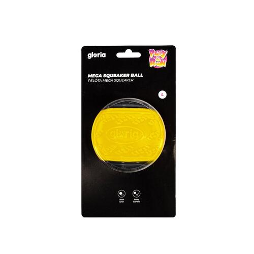 Kæledyrsbold Gloria PLAY AND RUN Gul TPR L 8,89 cm
