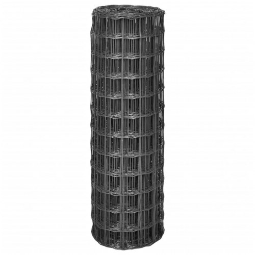 Eurohegn 10 x 1,2 m - ståltråd med PVC, grå