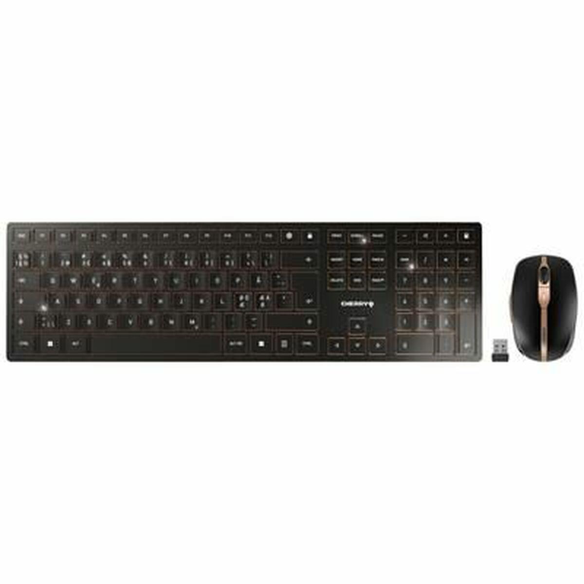 Tastatur Og Mus Cherry Jd 9100pn 2 Sort Spansk Qwerty