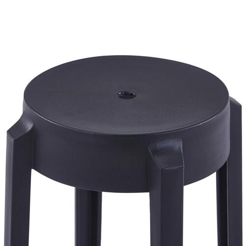 Stabelbare taburetter 4 stk. plastik sort