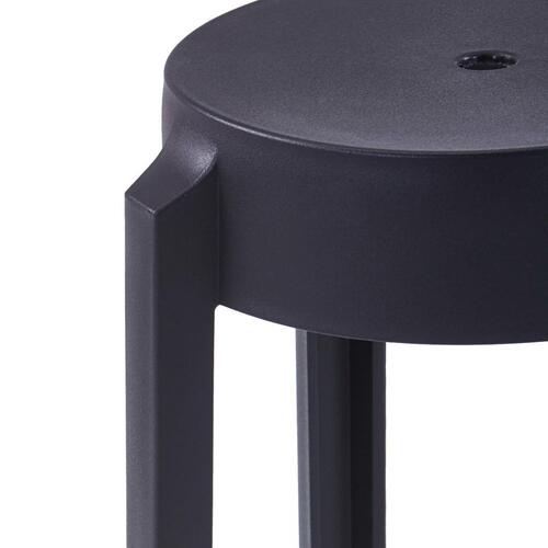 Stabelbare taburetter 4 stk. plastik sort