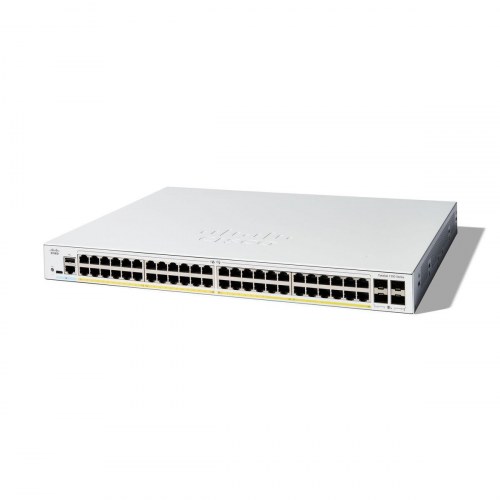 CISCO Switch C1200-48P-4X - 48x RJ45, hvid