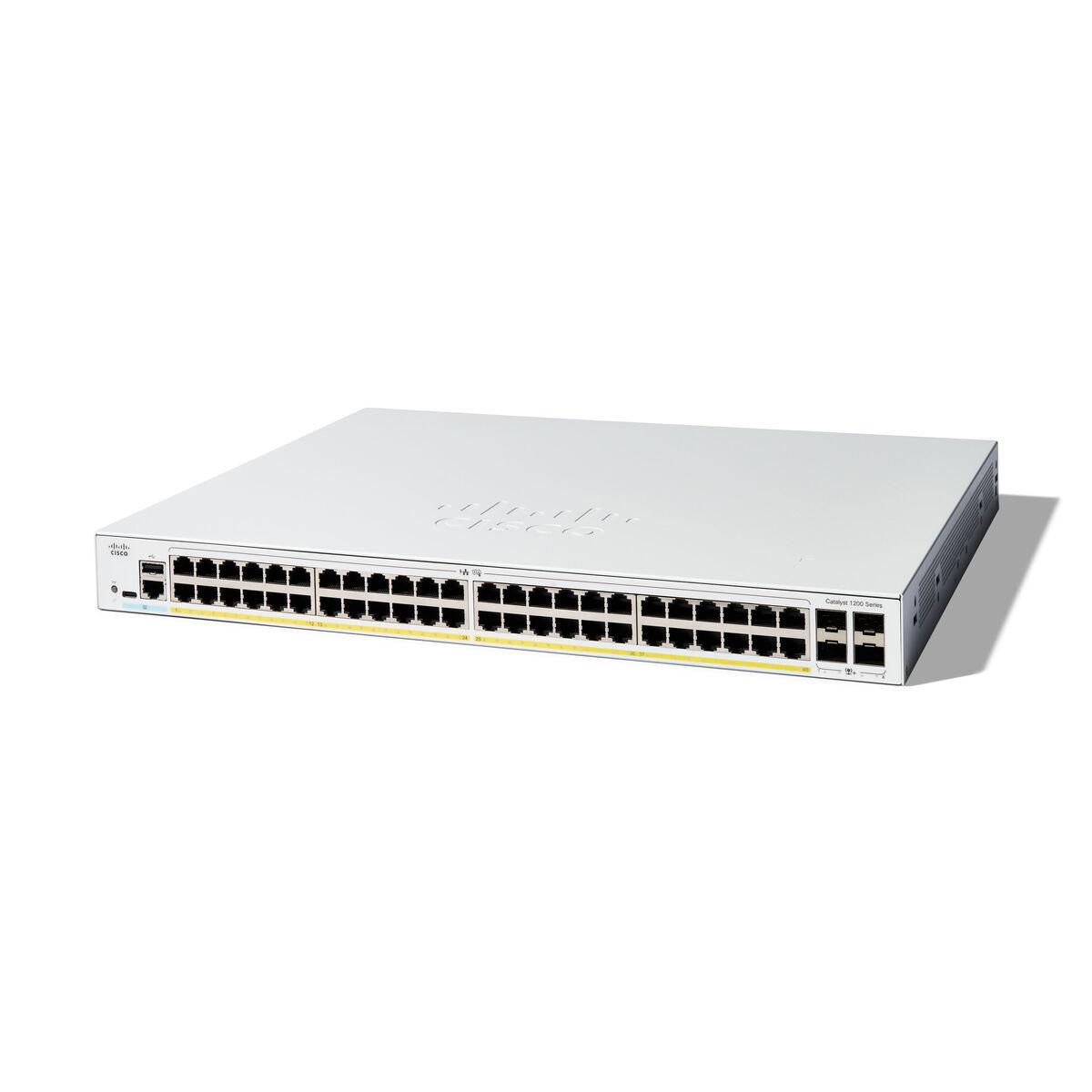 CISCO Switch C1200-48P-4X - 48x RJ45, hvid