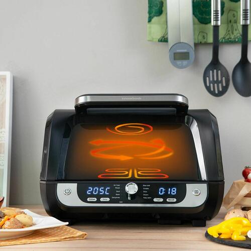 Airfryer med grill, tilbehør og opskriftsbog InnovaGoods 3400 W Sort 6 L (OUTLET A)
