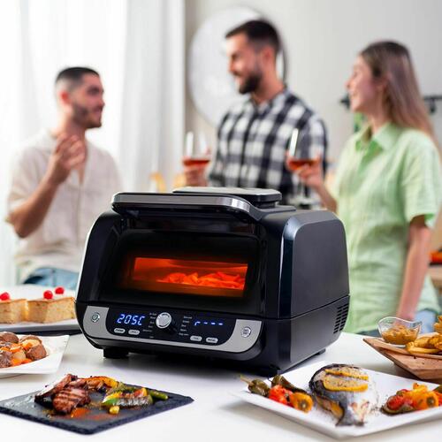 Airfryer med grill, tilbehør og opskriftsbog InnovaGoods 3400 W Sort 6 L (OUTLET A)