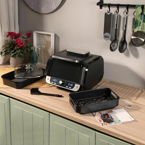 Airfryer med grill, tilbehør og opskriftsbog InnovaGoods 3400 W Sort 6 L (OUTLET A)