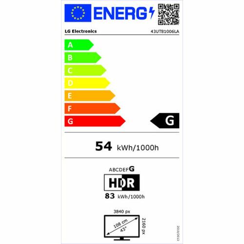 Smart TV LG 43UT81006LA.AEU 43" 4K Ultra HD LED HDR D-LED (OUTLET A)