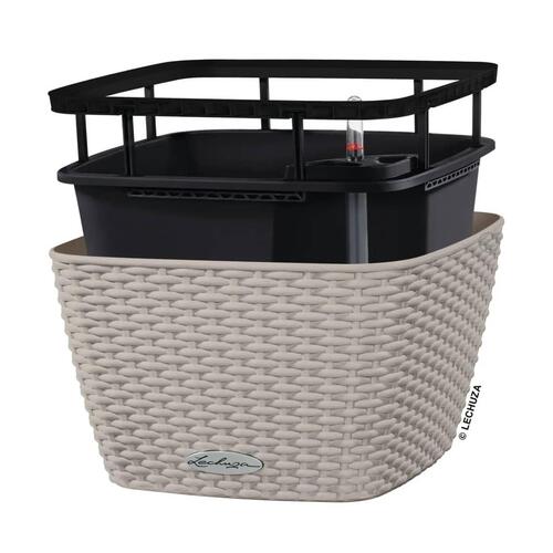 LECHUZA plantekrukke BACINO Cottage ALL-IN-ONE 30x30 cm sandfarvet