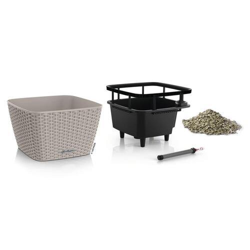 LECHUZA plantekrukke BACINO Cottage ALL-IN-ONE 30x30 cm sandfarvet