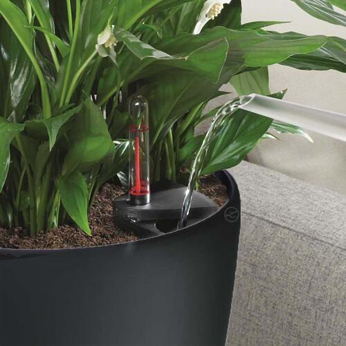 LECHUZA plantekrukke CLASSICO LS 35 ALL-IN-ONE metallisk sort 16063