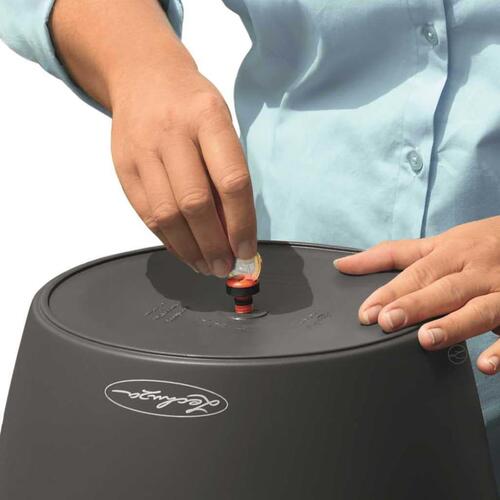 LECHUZA plantekrukke CLASSICO LS 35 ALL-IN-ONE metallisk sort 16063