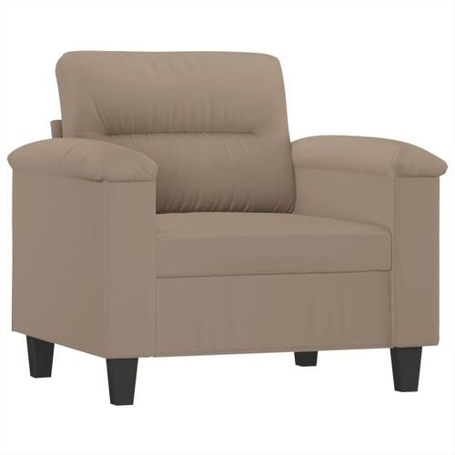 Sofasæt 4 dele med hynder mikrofiberstof gråbrun