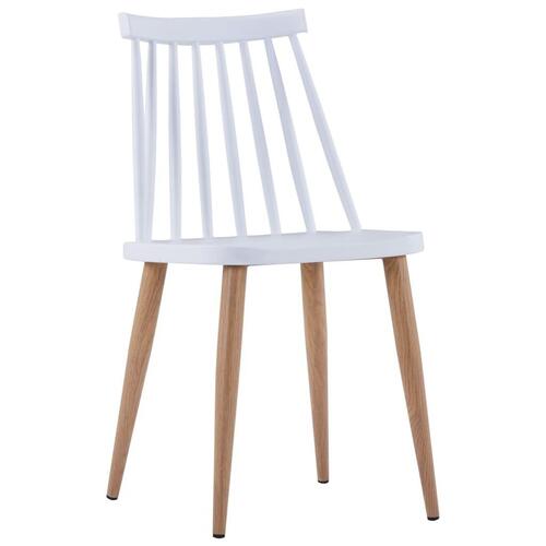 Spisebordsstole 2 stk. hvid plastik