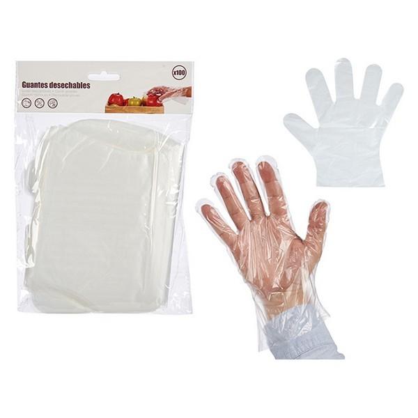 Handsker Gennemsigtig Plastik (100 Dele)