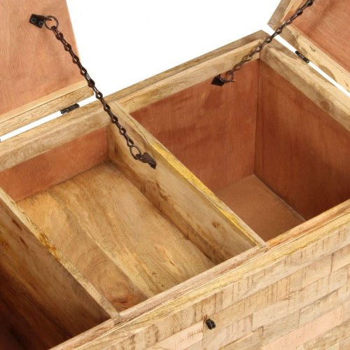 Sofabord i massivt mangotræ 80 x 40 x 35 cm