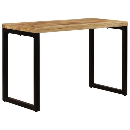 Spisebord 115 x 55 x 76 cm massivt mangotræ og stål