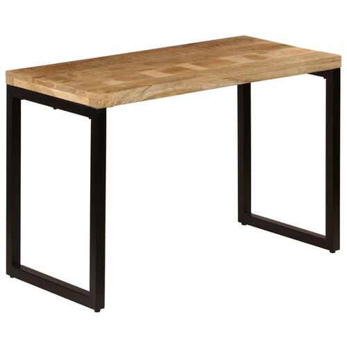 Spisebord 115 x 55 x 76 cm massivt mangotræ og stål