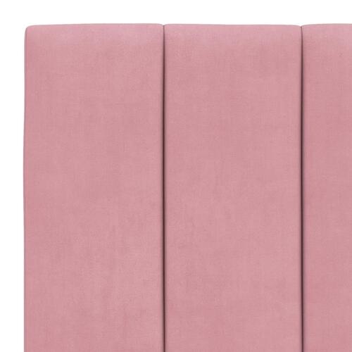Seng med madras 80x200 cm velour lyserød