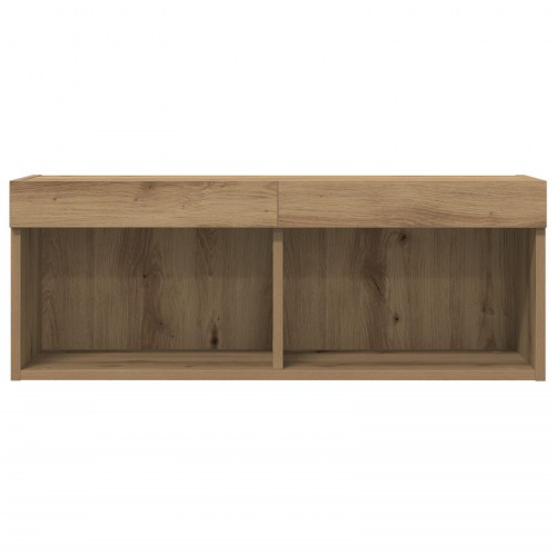 TV Vægholder med LED Lys Artisan Eg 80x30x30 cm
