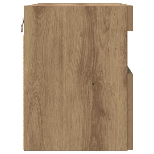 TV Væghylde med LED Lys Artisan Eg 60x30x40 cm