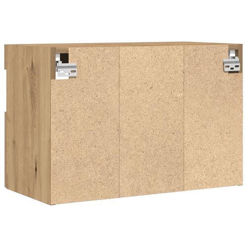 TV Væghylde med LED Lys Artisan Eg 60x30x40 cm