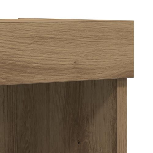 TV Væghylde med LED Lys Artisan Eg 60x30x40 cm