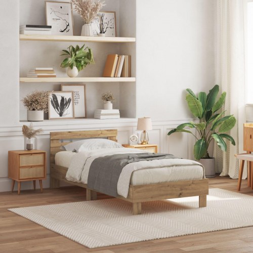 Sengramme med LED-lys Artisan Eg 100x200 cm