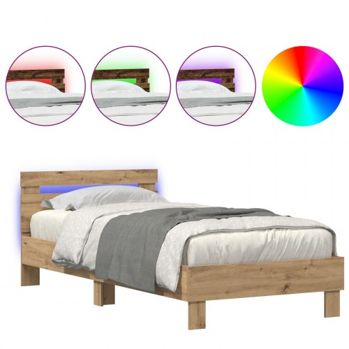 Sengramme med LED-lys Artisan Eg 100x200 cm