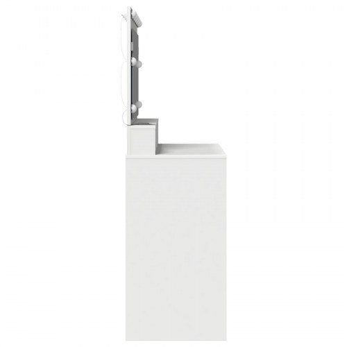 Hvidt Smykkebord med LED Lys - 100x41x135 cm