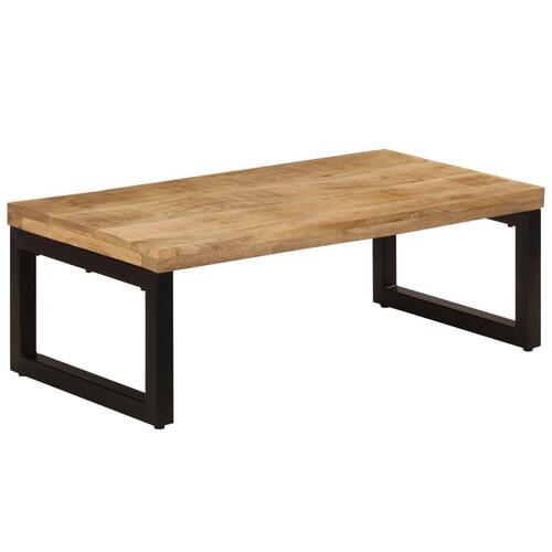 Sofabord 100x50x35 cm massivt mangotræ og stål