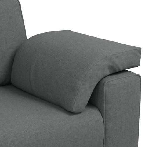 2-Personers Sofa Sæt med Puder - Mørkegrå Stof