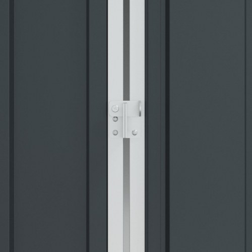 Fuglebur med udvidelse Anthracit 112x442x141 cm Stål