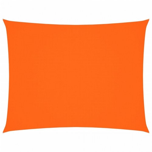 Solsejl 6 × 7 m rektangulært i oxfordstof - orange